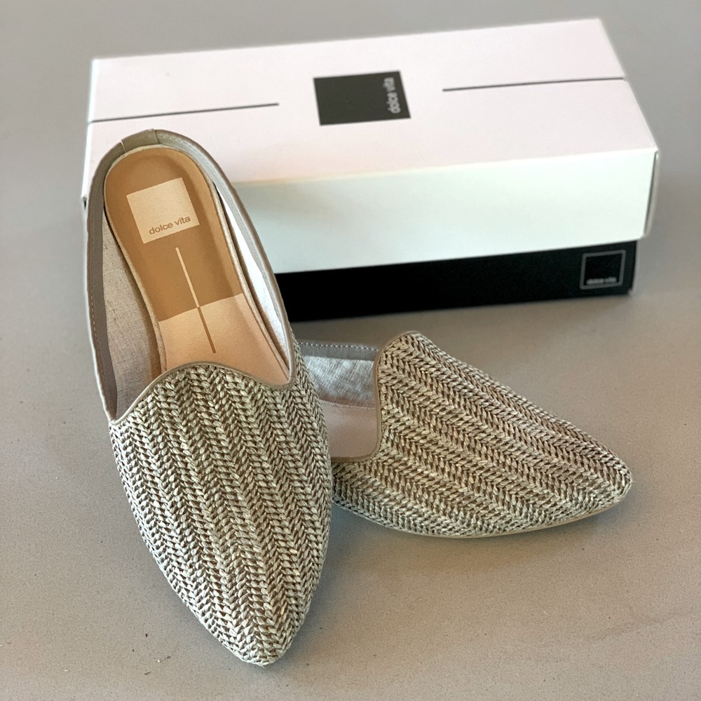 Dolce Vida Grant slide, tan and grey size 9.5